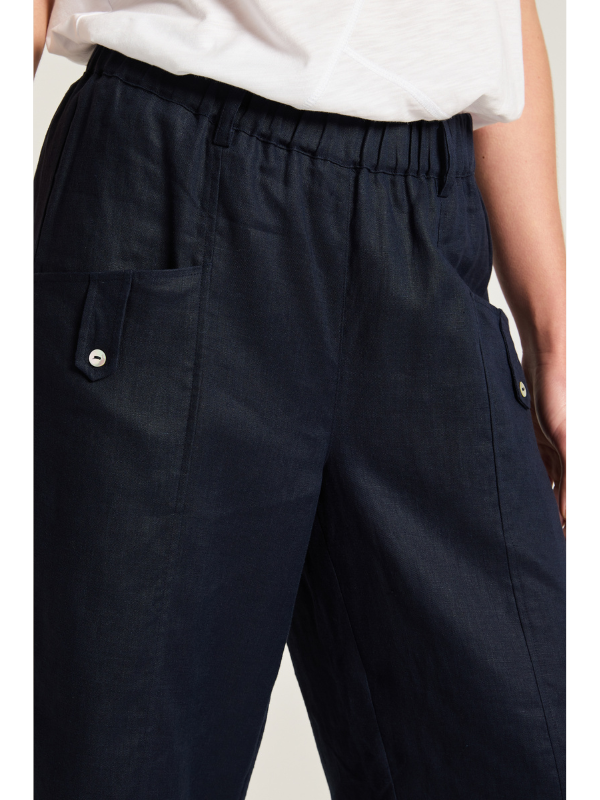 Yarra Trail Willow Pants Navy (detail)