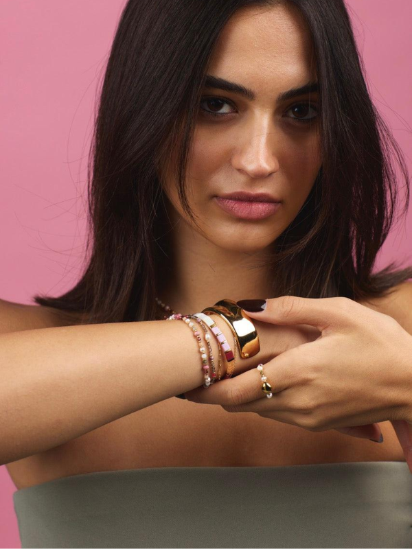 Zafino Bianca Cuff Gold