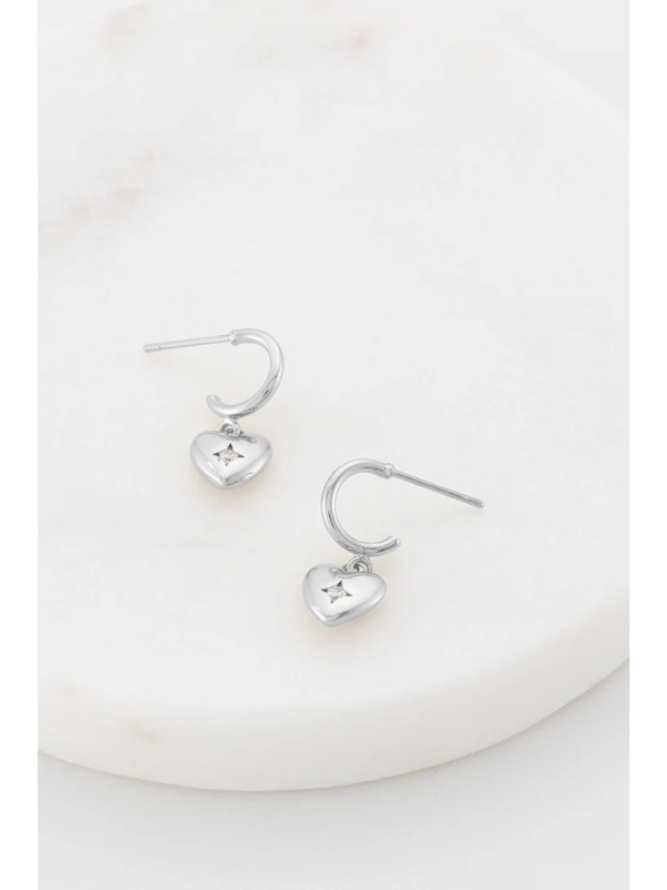 Zafino Boston Hoop Earrings Silver