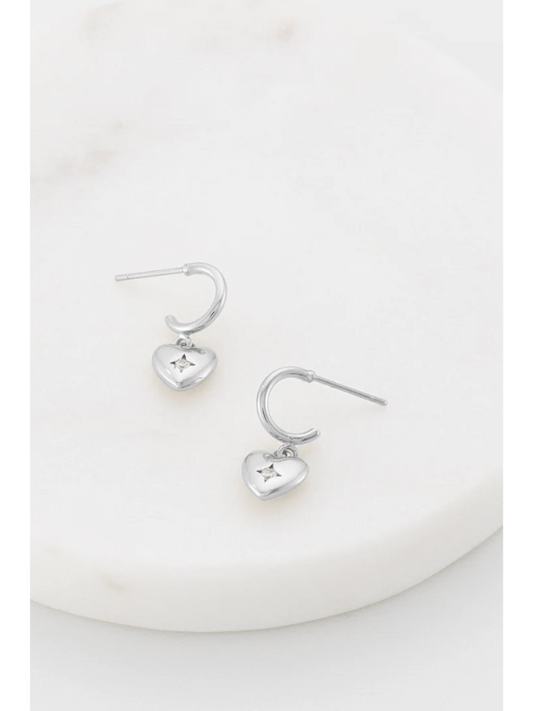 Zafino Boston Hoop Earrings Silver