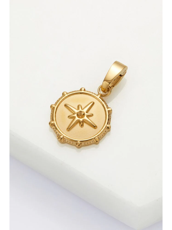 Zafino Compass Charm Gold