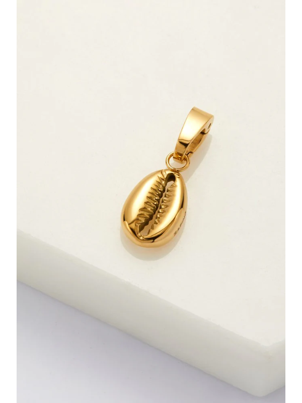 Zafino Cowrie Shell Charm Gold