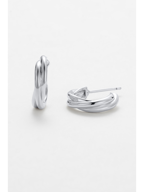 Zafino Eloise Hoop Earrings Silver