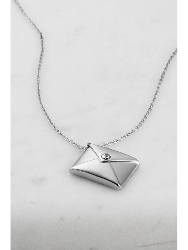 Zafino Envelope Necklace Silver