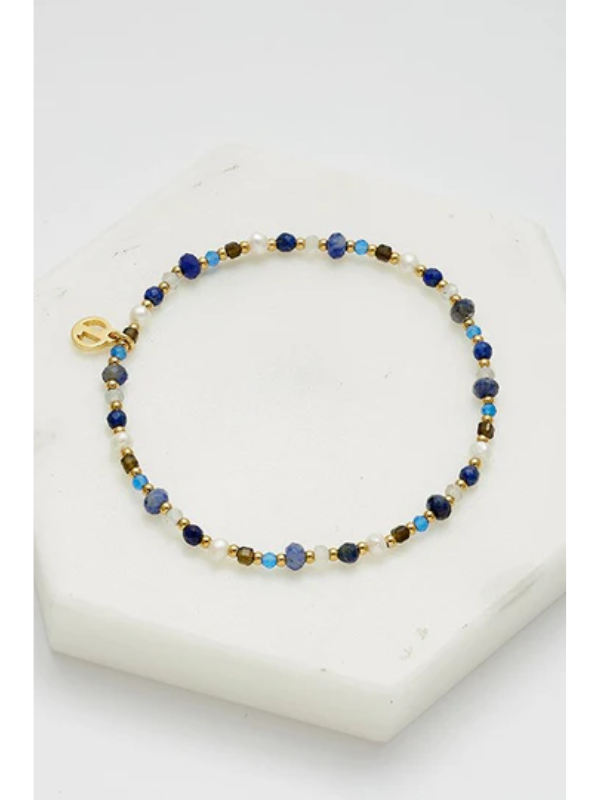 Zafino Harlow Bracelet Navy & Gold