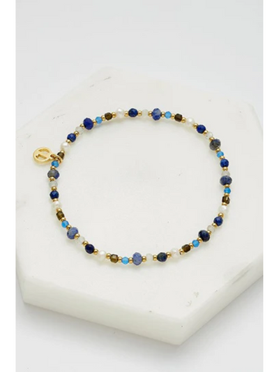 Zafino Harlow Bracelet Navy & Gold