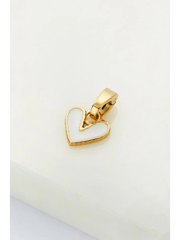 Zafino Heart Charm White & Gold