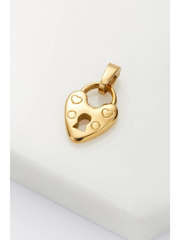 Zafino Heart Locket Charm Gold