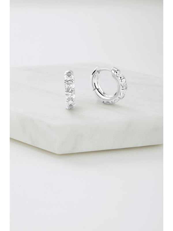 Zafino Hope Hoop Earrings Silver