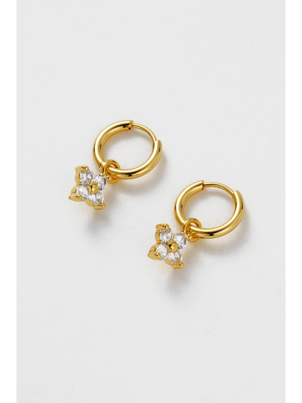 Zafino Ivy Mini Drop Earrings Gold