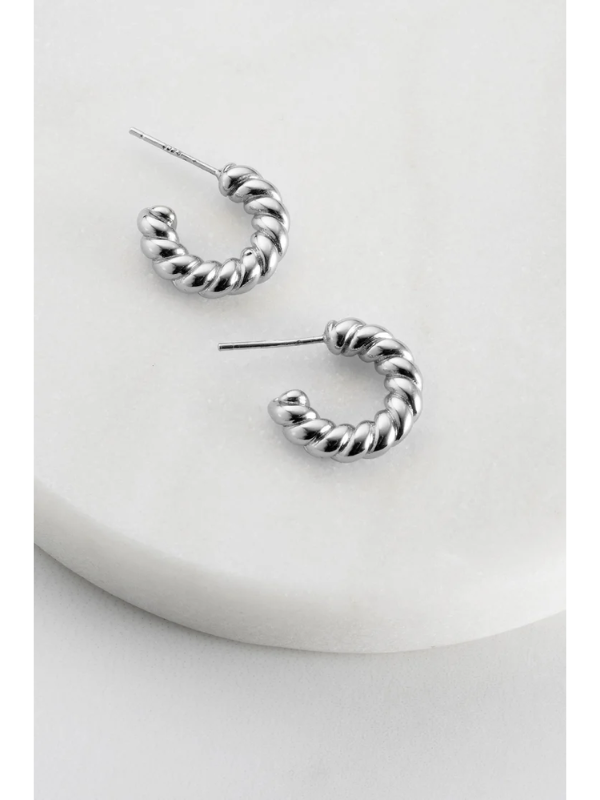 Zafino Macy Hoop Earrings Silver