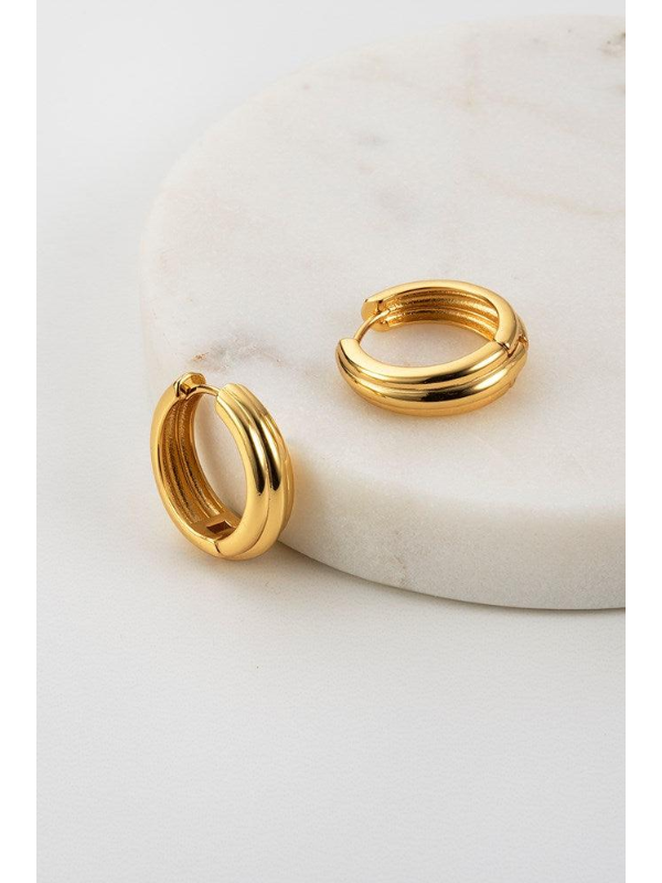 Zafino Paris Hoop Earrings Gold