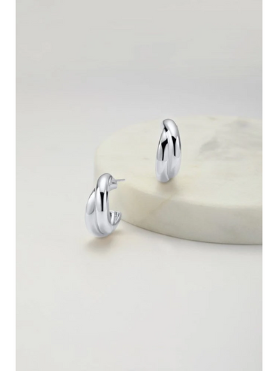 Zafino Peyton Hoop Earrings Silver