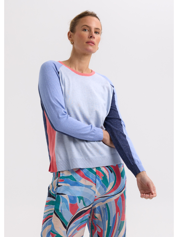 Zaket & Plover Baseball Jumper Powder Front