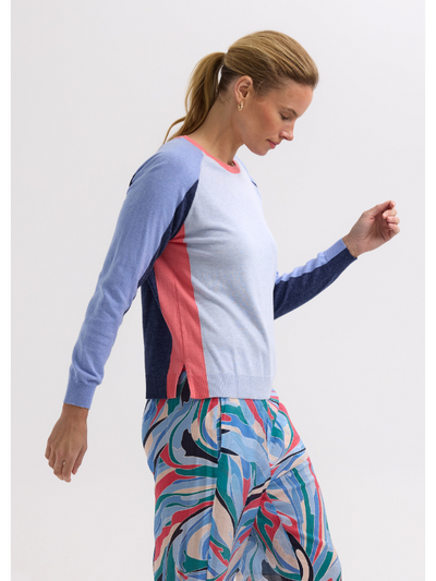 Zaket & Plover Baseball Jumper Powder Side