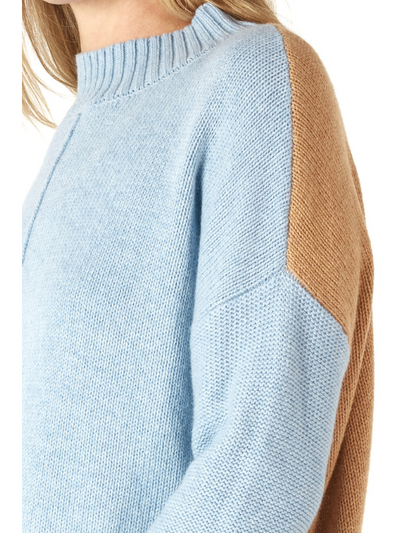 Zaket & Plover Colour Block Trim Jumper Mist Detail