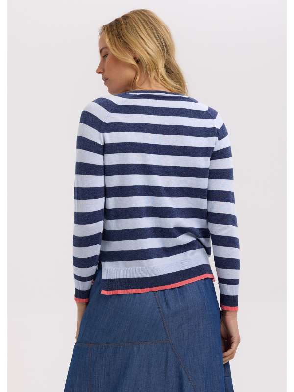 Zaket & Plover Essential Stripe V Denim Back