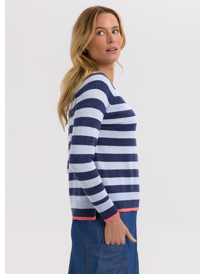 Zaket & Plover Essential Stripe V Denim Side