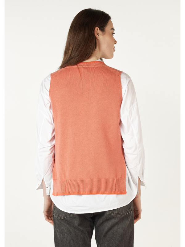 Zaket & Plover Essential Two Tone Vest Guava Back