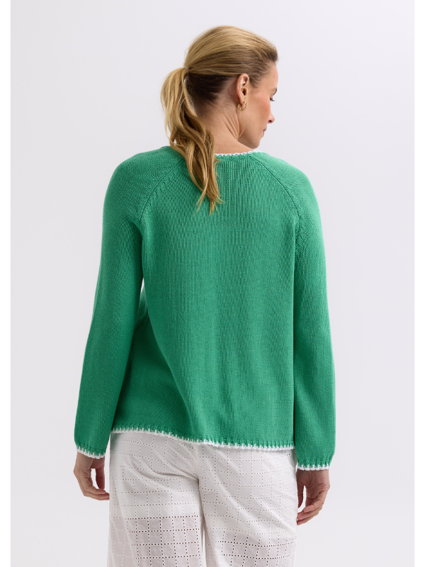 Zaket & Plover Hand Work Trim A-Line Jumper Apple Back