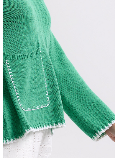 Zaket & Plover Hand Work Trim A-Line Jumper Apple Detail