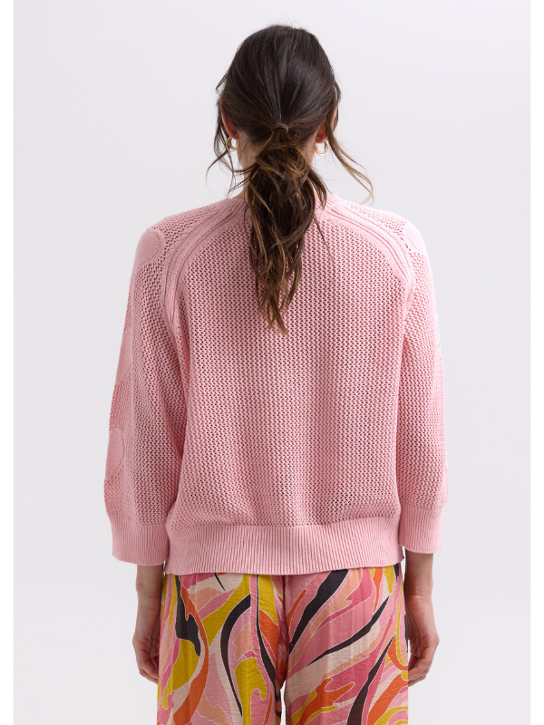 Zaket & Plover Hearts On My Sleeve Jumper Pink Back