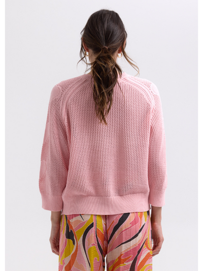 Zaket & Plover Hearts On My Sleeve Jumper Pink Back