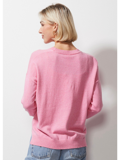 Zaket & Plover Lovestruck Jumper Pink Back