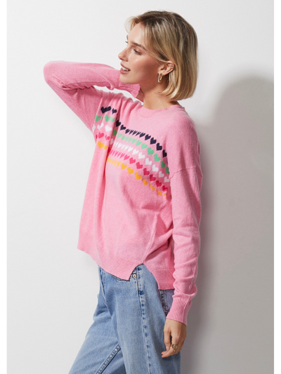 Zaket & Plover Lovestruck Jumper Pink Side