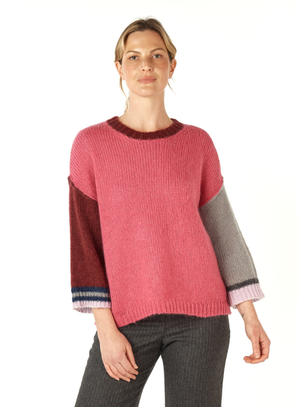 Zaket & Plover Mohair Colour Block Jumper Rogue Front