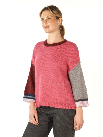 Zaket & Plover Mohair Colour Block Jumper Rogue Side