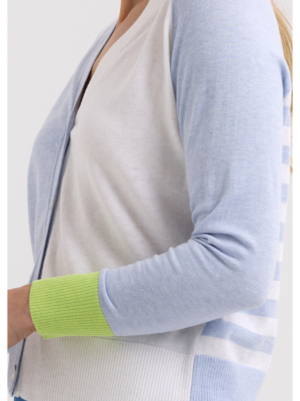 Zaket & Plover Split Cardi Sky Detail