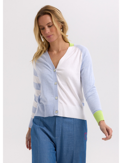 Zaket & Plover Split Cardi Sky Front