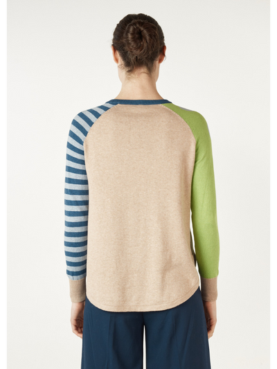 Zaket & Plover Spot & Stripe Crew Oat Back