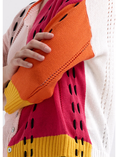 Zaket & Plover Thread Detail Cardi Blush Detail