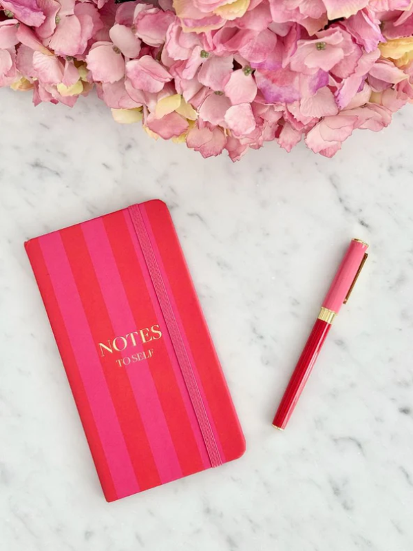 Zjoosh Paige Journal Pink & Red Stripe