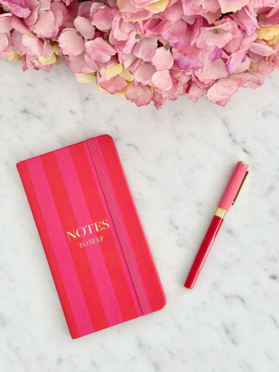 Zjoosh Paige Journal Pink & Red Stripe