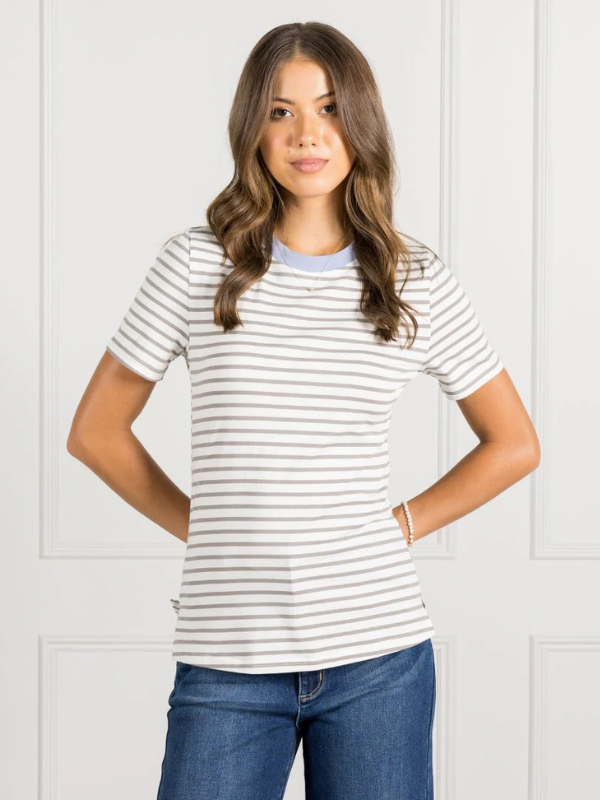 Zjoosh Paris Striped Tee Cloud Front