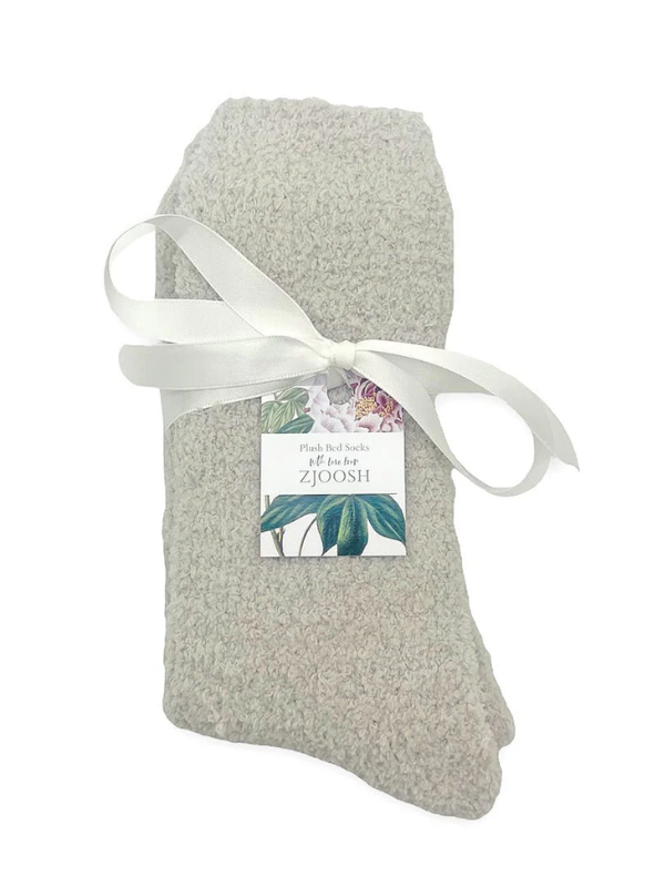 Zjoosh Plush Bed Socks Grey