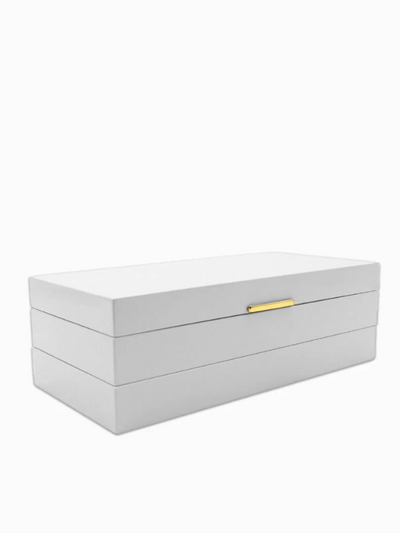 Zjoosh Stacking Lacquered Jewellery Box White Large