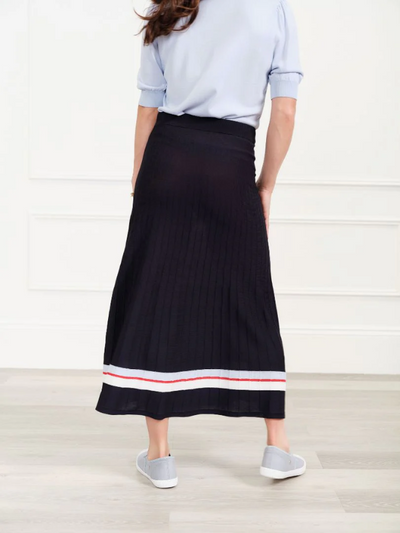 Zjoosh Sunray Stripe Knit Skirt Navy Back