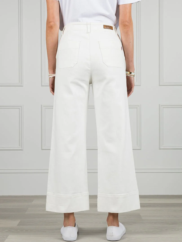 Zjoosh Wanda Denim Pants White Back