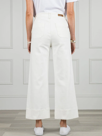 Zjoosh Wanda Denim Pants White Back