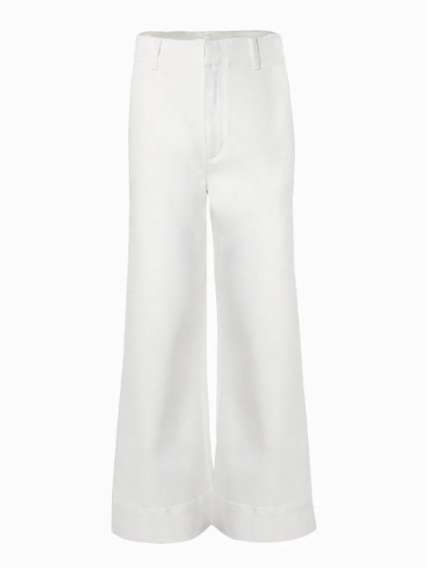 Zjoosh Wanda Denim Pants White Flat Lay