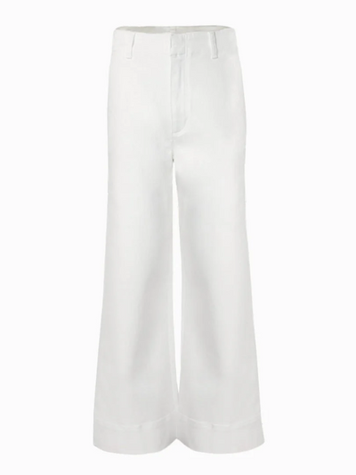 Zjoosh Wanda Denim Pants White Flat Lay