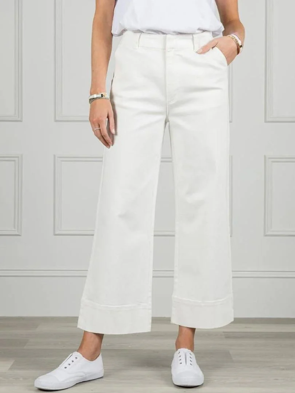 Zjoosh Wanda Denim Pants White Front