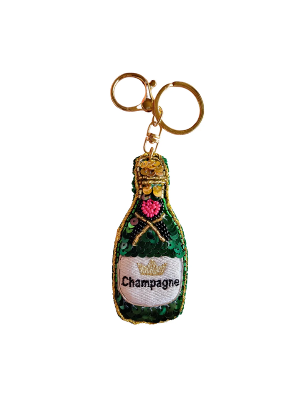 Zoda Accessories Champagne Beaded Key Ring