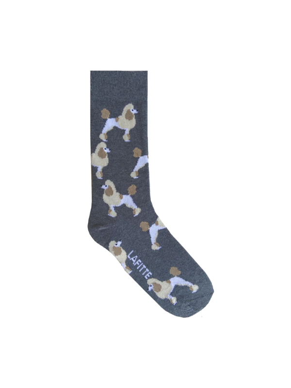 Lafitte Poodle Socks Marle Grey