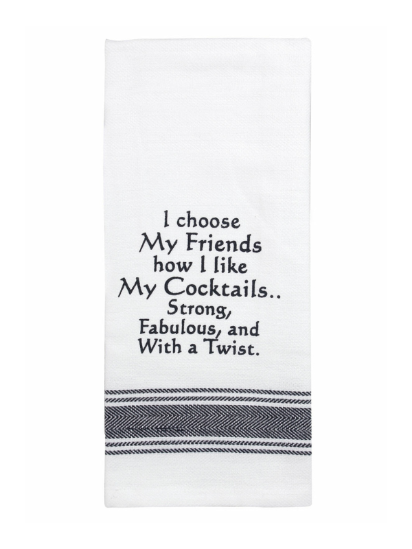 Tamboril Funny Tea Towel I Choose My Friends